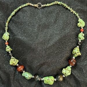 Green stone necklace